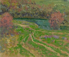 Sentieri lungo il fiume Seryona, Paesaggio, Olio su tela, 2010