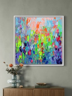 Small Gypsy Girl 29 - Abstract Acrylic Painting, Palette Knife Relief Texture
