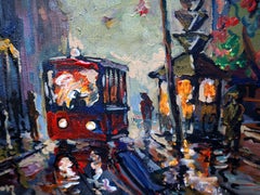 Riga Tram, BALTIC series, Canvas, Oil, acrylic, 40x50cm
