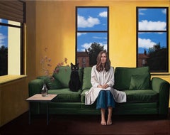 She Learned to Wait, Acrylic on Canvas, Signed, 120x95 cm, 2026