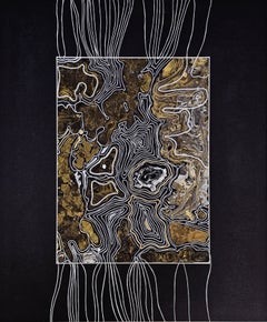 Collage. Metamorphosen 1. Schwarz-Weiß-Gold.