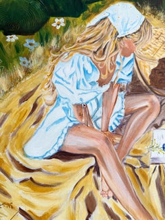 Reading in the meadow