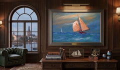 Stormy Regatta, BALTIC series, MDF, acrylic, Oil, 50x80