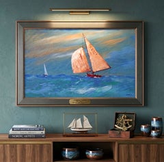 Stormy Regatta, BALTIC series, MDF, acrylic, Oil, 50x80