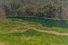 Seryona River Oil Painting, Plein Air Landscape, 2010, Impasto Art