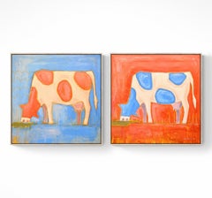 diptych: Cow #1 & Cow #2