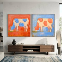 diptych: Cow #1 & Cow #2