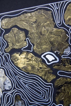 Metamorfosis 2. Negro, blanco y dorado.