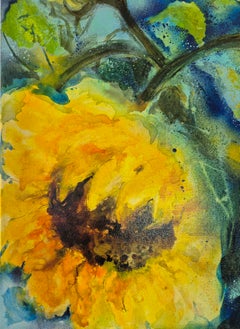Sunflower, Vibrant 60 x 60 Acrylic on Canvas, Uplifting Still-Life Art