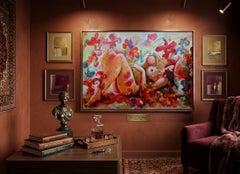 In a Flow of Blossoms, (Nudes Series) Canvas, Oil, Acrylic, 50x70 cm, 2009