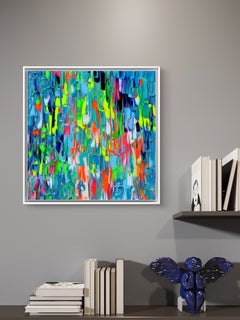 «Pequeña gitana 28» - Pintura abstracta en acrílico, con textura en relieve realizada con espátula
