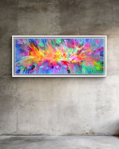 Flowing Energy 69 - Large Abstract Painting, Acrylic on Canvas, Signed, 2010+