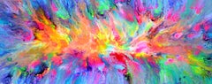 «Flowing Energy 69» - Cuadro abstracto de gran formato, acrílico sobre lienzo, firmado, 2010+