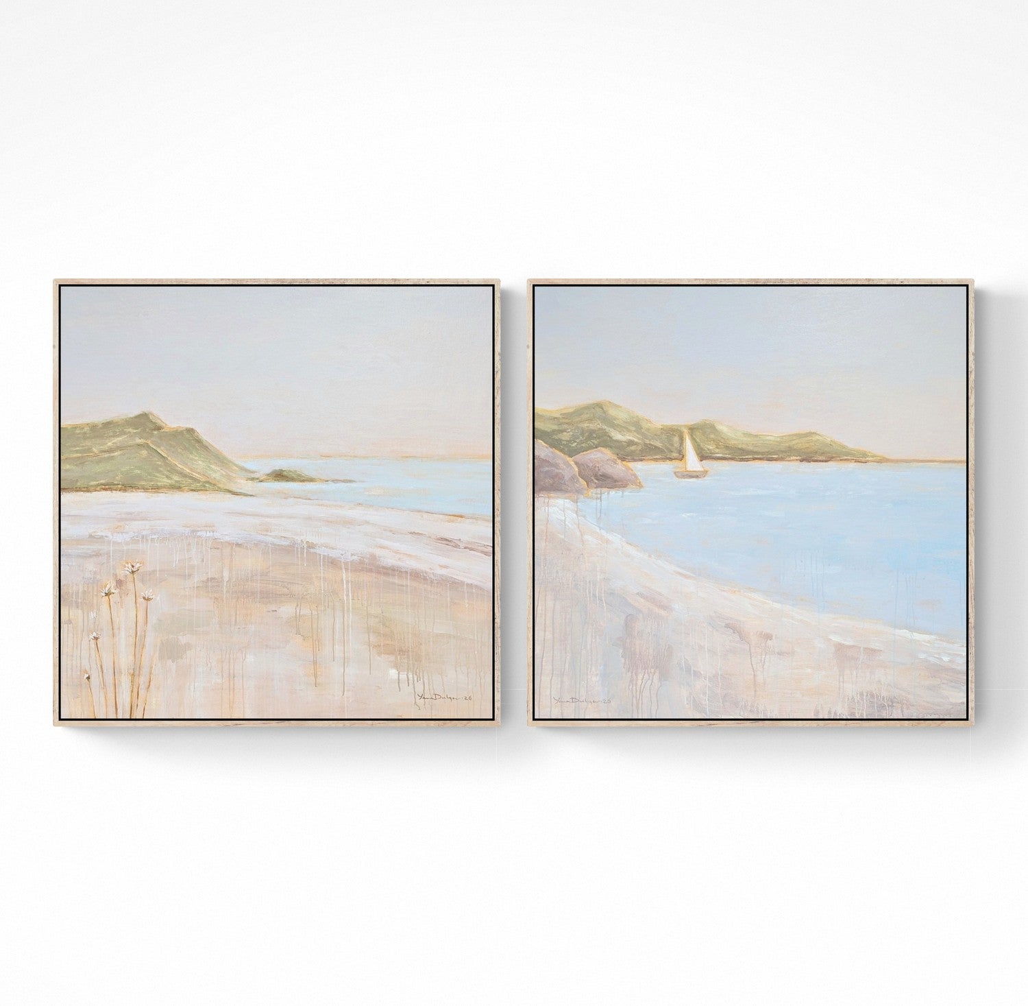 Yana Dulger Landscape Painting - Trust: In Space — Set of Two