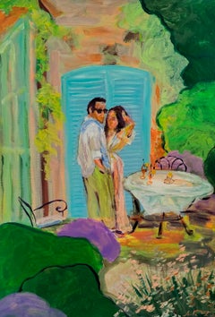 „Auf der sonnenverwöhnten Terrasse .“