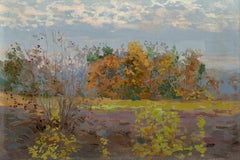 Autumn Landscape, Oil on Canvas, Signed, 20 x 30 cm, Serene Scene