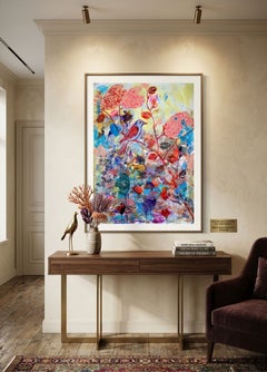 FANTASY CON FIORI 282: (serie 300+) tecnica mista, carta, 59x42.