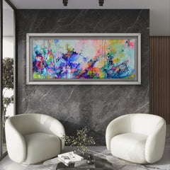 Profumo terroso di petrichor - Serie "Fresh Moods" - Grande quadro astratto colorato
