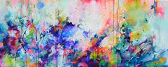 Profumo terroso di petrichor - Serie "Fresh Moods" - Grande quadro astratto colorato