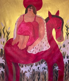 Virgin Mary in Lily Garden