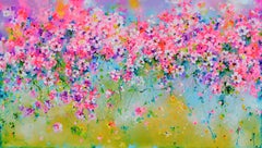 Sakura Pink Cherry Tree Flower Blossom Acrylic Painting, Floral, Flowers, Joy