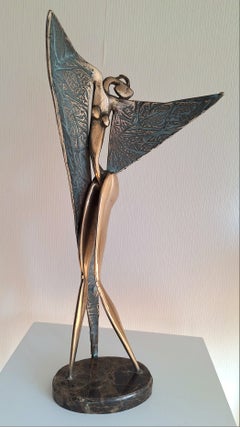 Angelo, statuetta unica in bronzo fuso