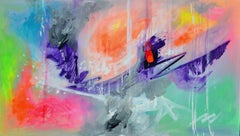 Complementary Patterns 21 - Large Colorful Abstract Acrylic on Canvas Painting