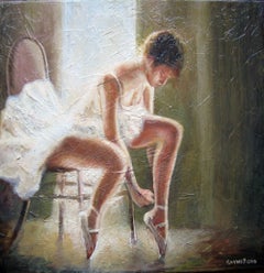 Alegro, (serie “Balletto”), olio, acrilico, tela, 40\40 cm.