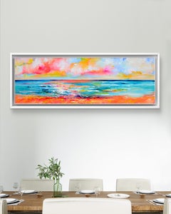 Seascape - New Horizon 191, Sunset, Sunrise, Landscape Painting, Ocean Signed