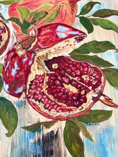 Pomegranate — Abstract Impressionist Acrylic Painting, 120 x 150 cm