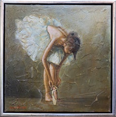 Before the Dance (Ballet series) oil, acrylic, canvas, 40\40cm.