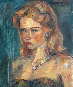 November Birthday, Expressionist acryl Portrait, 60 x 50 cm, Signed