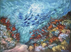 Ocean Kaleidoscope Underwater Painting was created underwater at the depth 7.8
