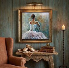 Temptation, (Ballet series) oil, acrylic, canvas, 40\40cm.