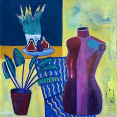 “Composition with a mannequin and plants“