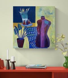 “Composition with a mannequin and plants“