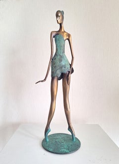 Ballerina, cast Bronze Sculpture, One-of-a-Kind. Realist