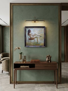 Avant le spectacle, (Série « Ballet ») huile, acrylique, toile, 40 × 40 cm.