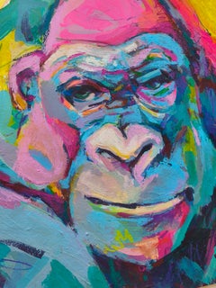Ritratto colorato di un gorilla