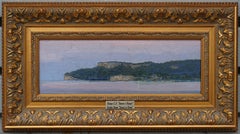 Sunset in Kemer. Turkey, Coastal Landscape, Original 15 x 40 Oil Painting