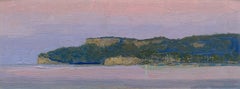 Sunset in Kemer. Turkey, Coastal Landscape, Original 15 x 40 Oil Painting