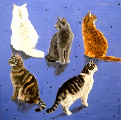 Ritratto "Mini Cats Gang" - PRONTO DA APPENDERE -   Chut les Barbizons!