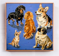 Portrait « Mini Dogs Gang » - PRÊT À ÊTRE ACCROCHÉ -   Chut les Barbizons !