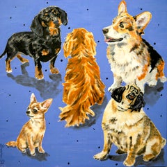 Portrait « Mini Dogs Gang » - PRÊT À ÊTRE ACCROCHÉ -   Chut les Barbizons !