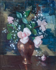 Bellissimo dipinto floreale di Marguerite Stuber Pearson (1898-1978)