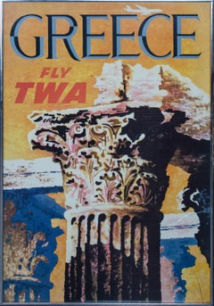 TWA Greece Poster by David Klein