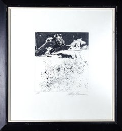 LeRoy Neiman Skiing Etching, "Top of the Crest" 1972