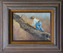 Peinture « Un garçon dans un arbre » de Lucelle Raad