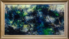 Hiroshi Honda Abstracted Trees Painting, Signed