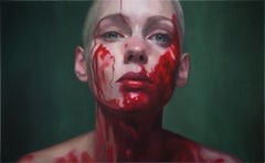 Red 09 – Pittura figurativa contemporanea a olio che esplora il silenzio, la vulnerabilità e...